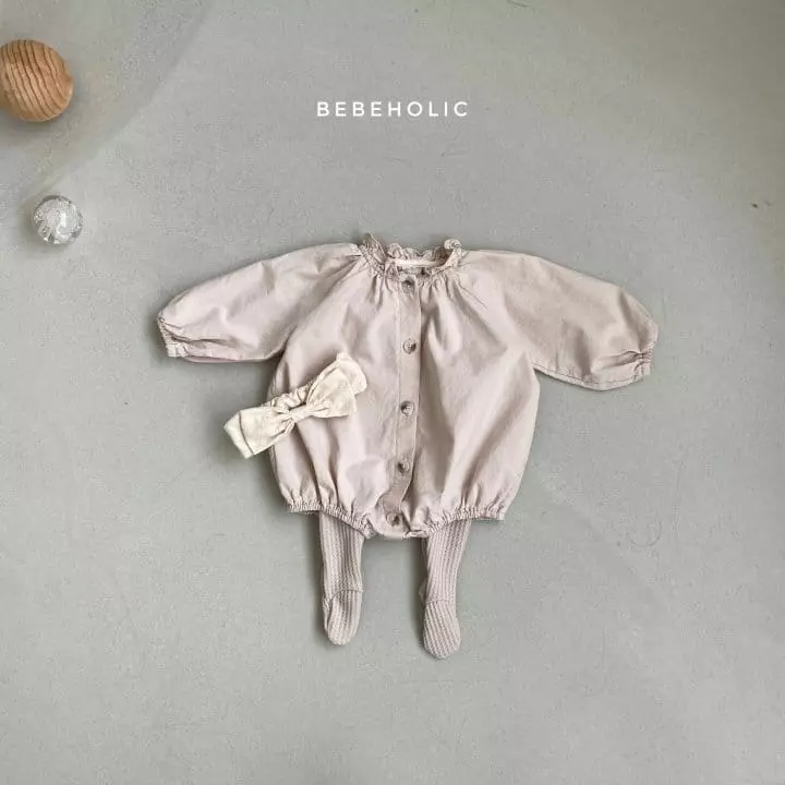 Bebe Holic - Korean Baby Fashion - #babyootd - Neck Shirring Bodysuit - 4