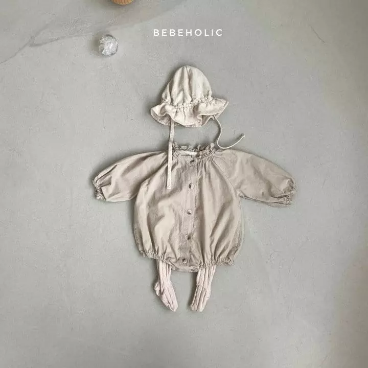 Bebe Holic - Korean Baby Fashion - #babyoutfit - Neck Shirring Bodysuit - 5