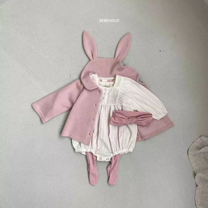 Bebe Holic - Korean Baby Fashion - #babyoutfit - Pearl Shirring Bodysuit - 3
