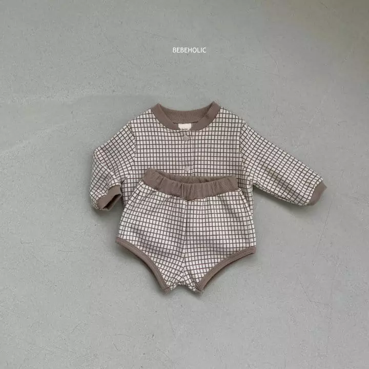 Bebe Holic - Korean Baby Fashion - #babyoutfit - Check Cardigan Set - 10