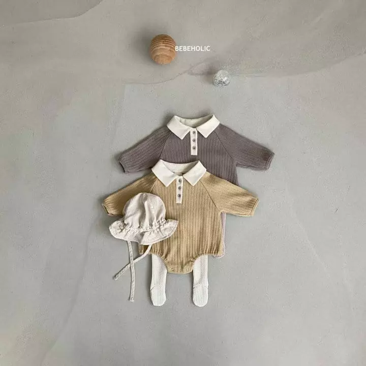 Bebe Holic - Korean Baby Fashion - #babywear - Collar Danjjak Bodysuit - 2