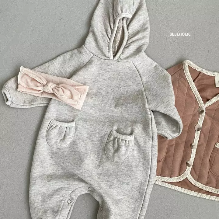 Bebe Holic - Korean Baby Fashion - #onlinebabyboutique - Pocket Hoody Bodysuit - 5