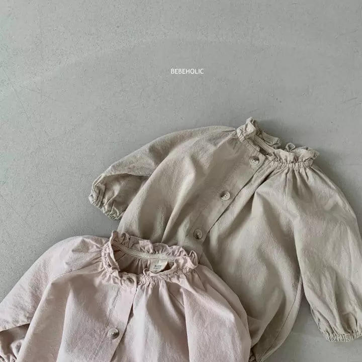 Bebe Holic - Korean Baby Fashion - #onlinebabyshop - Neck Shirring Bodysuit - 8