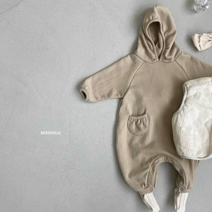 Bebe Holic - Korean Baby Fashion - #smilingbaby - Pocket Hoody Bodysuit - 7