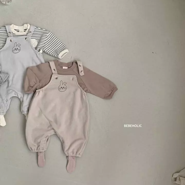 Bebe Holic - Korean Baby Fashion - #smilingbaby - Rabbit Dungarees Bodysuit
