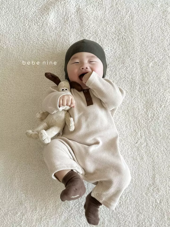 Bebe Nine - Korean Baby Fashion - #babyboutique - Bebe Cheese Waffle Bodysuit - 5