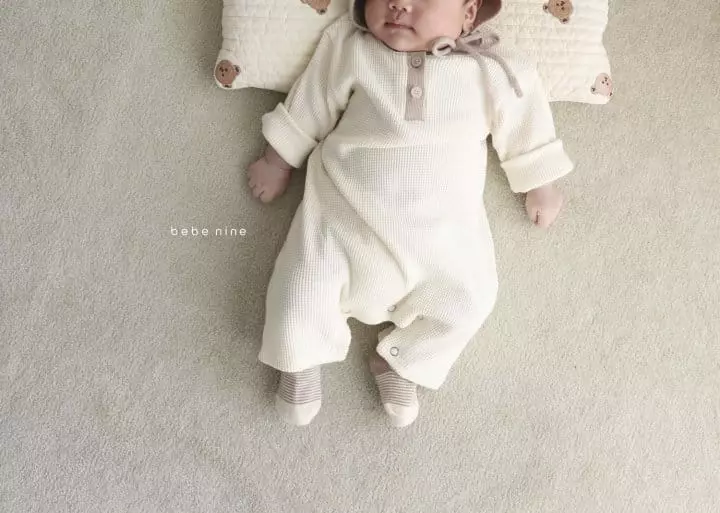 Bebe Nine - Korean Baby Fashion - #babyclothing - Bebe Cheese Waffle Bodysuit - 7