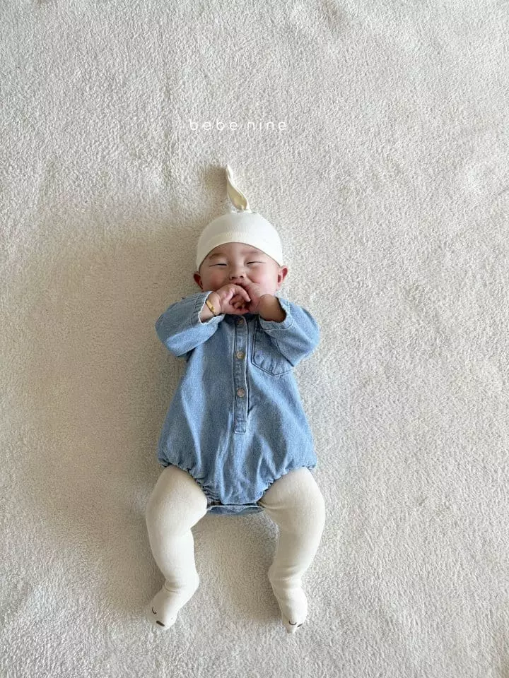 Bebe Nine - Korean Baby Fashion - #babyfever - Bebe Denim Bodysuit - 9