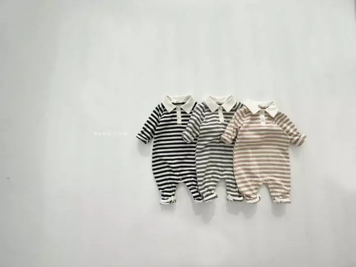 Bebe Nine - Korean Baby Fashion - #babyfashion - Bebe Ppappiyong Collar Bodysuit - 4