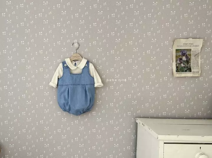Bebe Nine - Korean Baby Fashion - #babygirlfashion - Bebe Circle Dungarees - 2