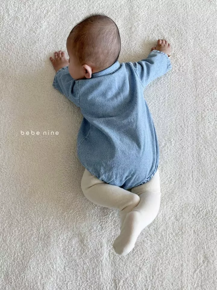 Bebe Nine - Korean Baby Fashion - #babygirlfashion - Bebe Denim Bodysuit - 10