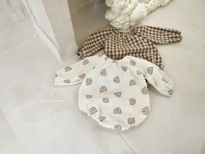 Bebe Nine - Korean Baby Fashion - #babyootd - Bebe Bear Bodysuit - 2