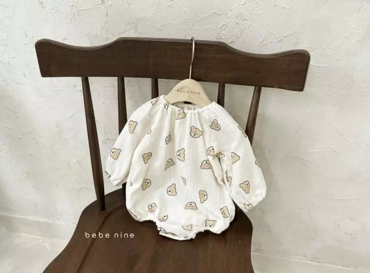 Bebe Nine - Korean Baby Fashion - #babyoutfit - Bebe Bear Bodysuit - 3