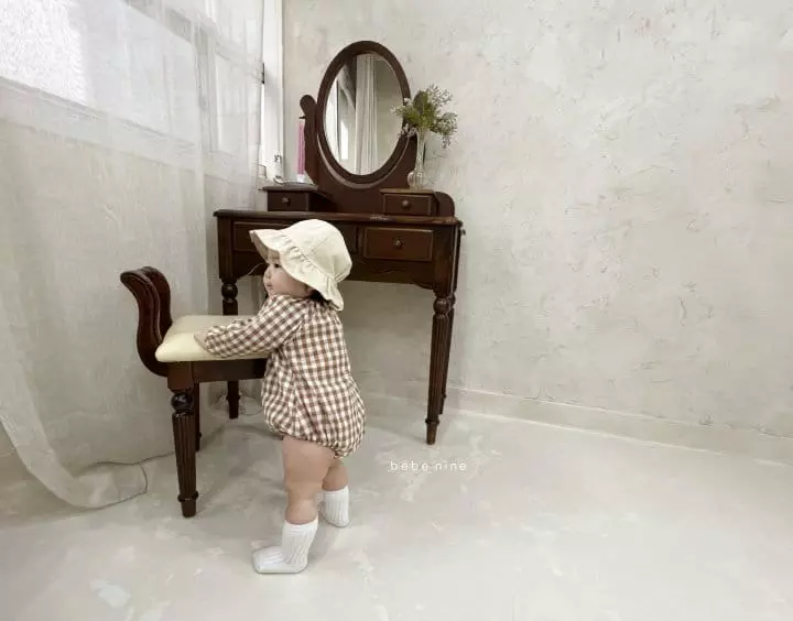 Bebe Nine - Korean Baby Fashion - #onlinebabyboutique - Bebe Check Bodysuit - 5