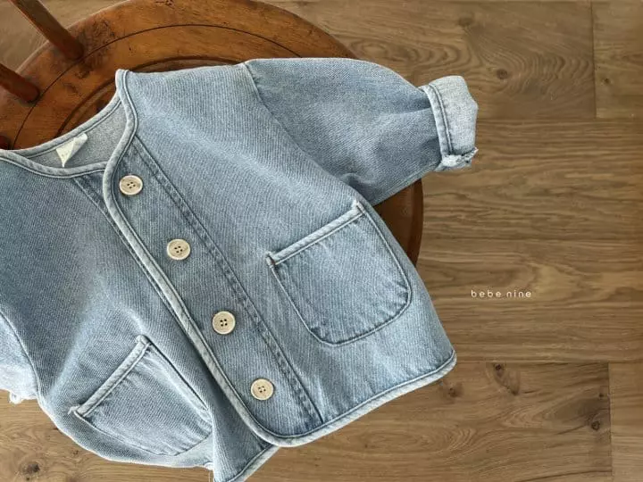 Bebe Nine - Korean Children Fashion - #childrensboutique - Circle Denim Jacket