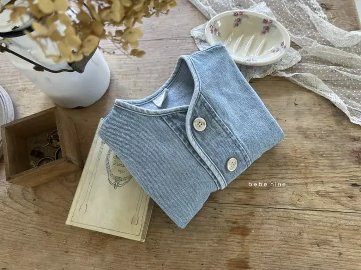 Bebe Nine - Korean Children Fashion - #kidsstore - Circle Denim Jacket - 6