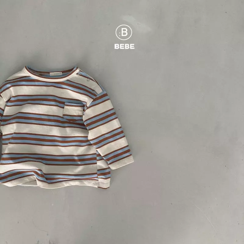 Bella Bambina - Korean Baby Fashion - #babyootd - Bebe Stripes Box Tee - 2
