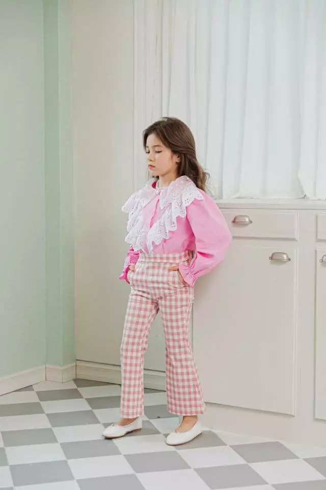 Berry Berry - Korean Children Fashion - #discoveringself - V Lace Blouse - 10
