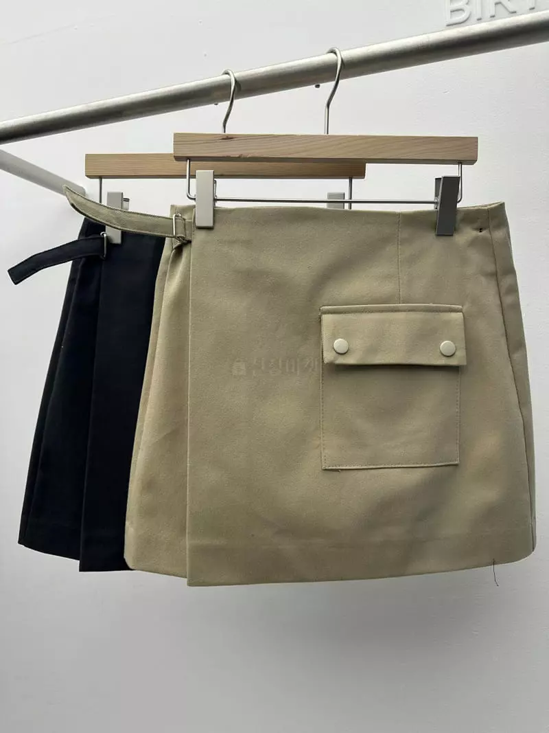 Birthday - Korean Women Fashion - #momslook - Pocket Wrap Skirt - 3
