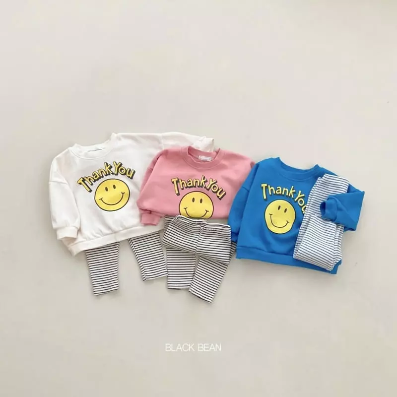 Black Bean - Korean Baby Fashion - #babyboutique - Bebe Thanks Bebe Top Bottom Set - 8