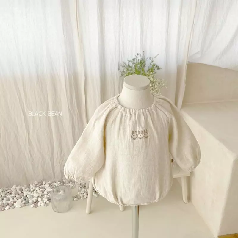 Black Bean - Korean Baby Fashion - #babyboutique - Rabbit Bodysuit - 6
