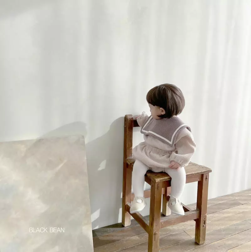 Black Bean - Korean Baby Fashion - #babyboutiqueclothing - Bebe Croiffle Bebe Top Bottom Set