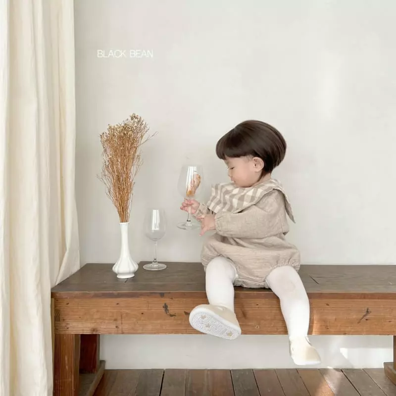 Black Bean - Korean Baby Fashion - #babyboutique - Bebe Natural Bodysuit - 4