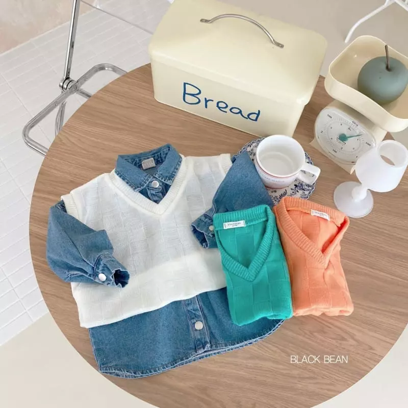 Black Bean - Korean Baby Fashion - #babyfever - Bebe Chess Vest - 9