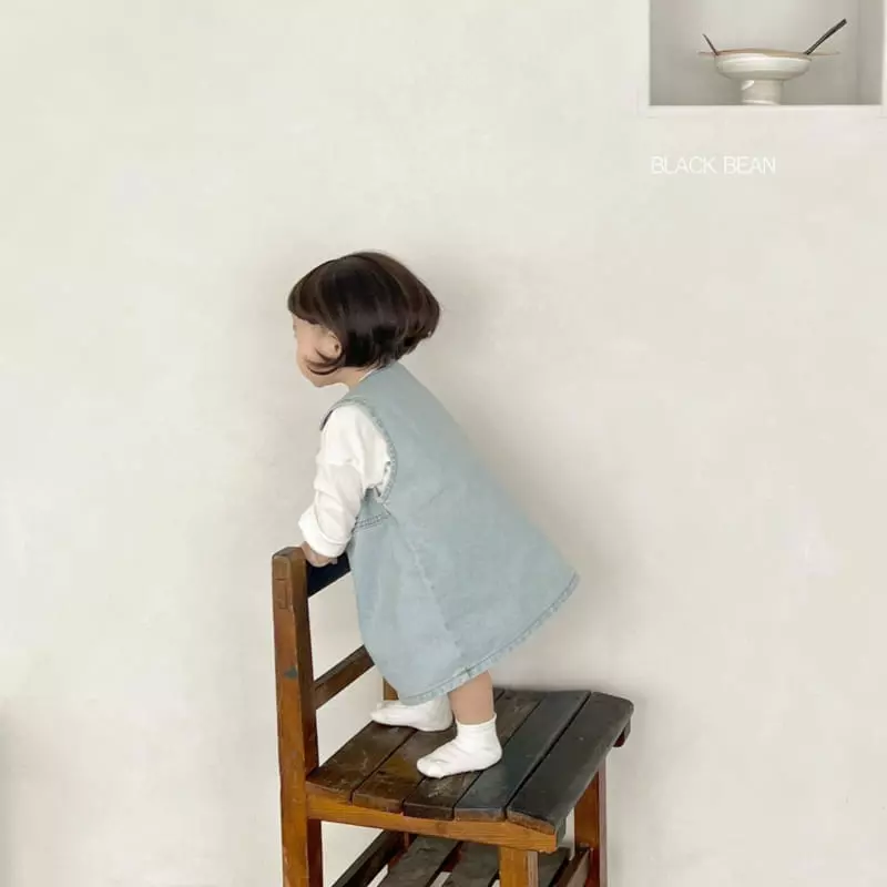 Black Bean - Korean Baby Fashion - #babygirlfashion - Bebe Label Denim Bodysuit - 11