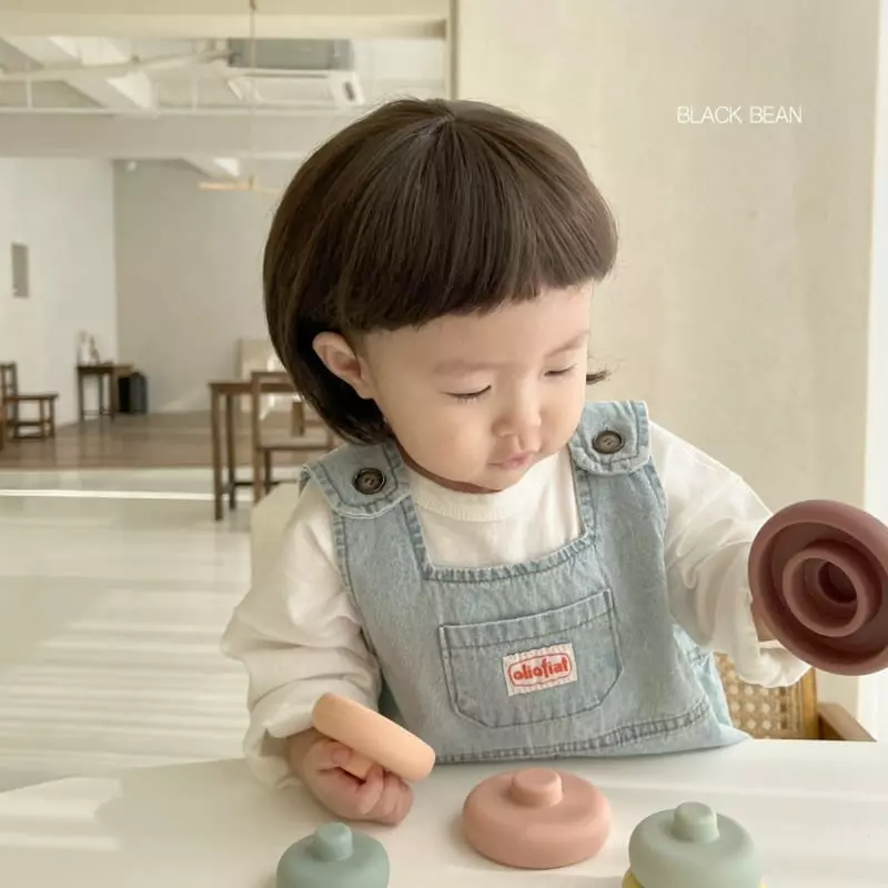 Black Bean - Korean Baby Fashion - #babylifestyle - Bebe Label Denim Bodysuit - 12