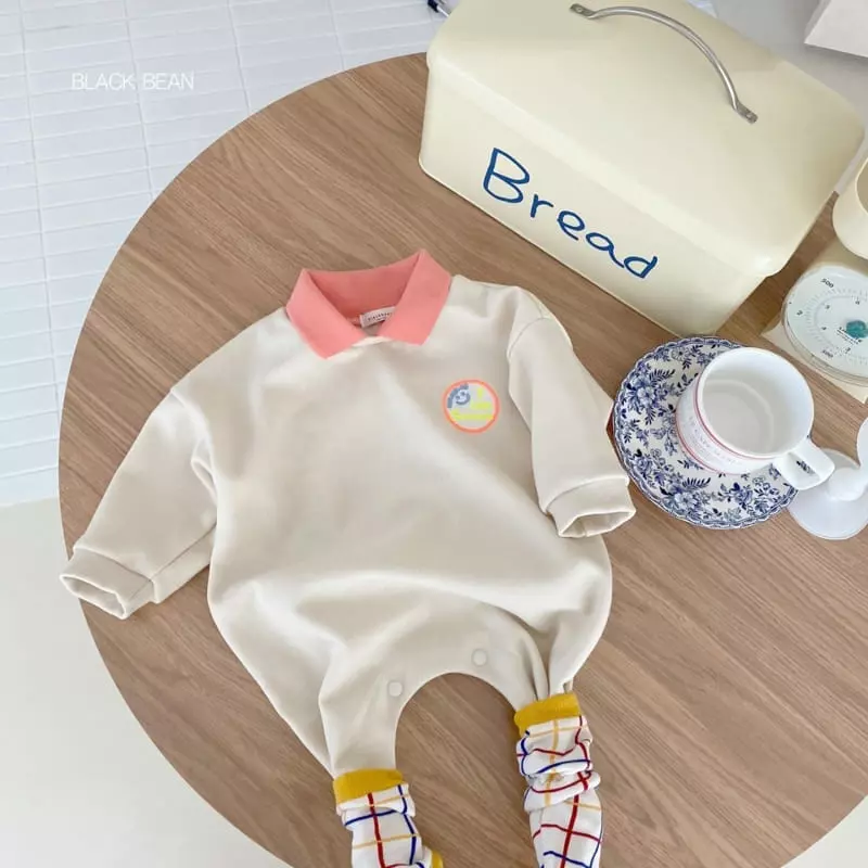 Black Bean - Korean Baby Fashion - #babyoninstagram - Bebe Castela Collar Bodysuit - 3