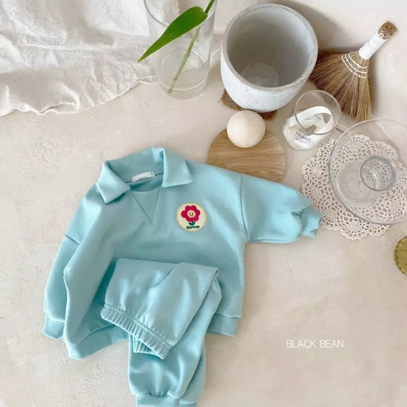 Black Bean - Korean Baby Fashion - #babyoutfit - Bebe Blooming Top Bottom SEt - 2