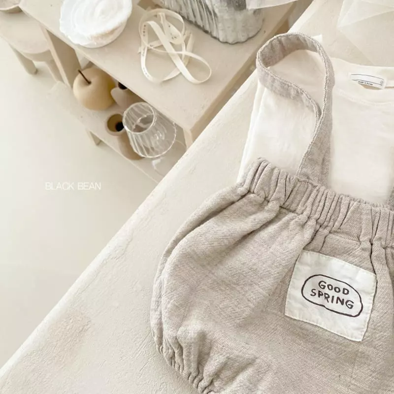Black Bean - Korean Baby Fashion - #babyoutfit - Bebe Anddu Dungarees Tee Set - 12