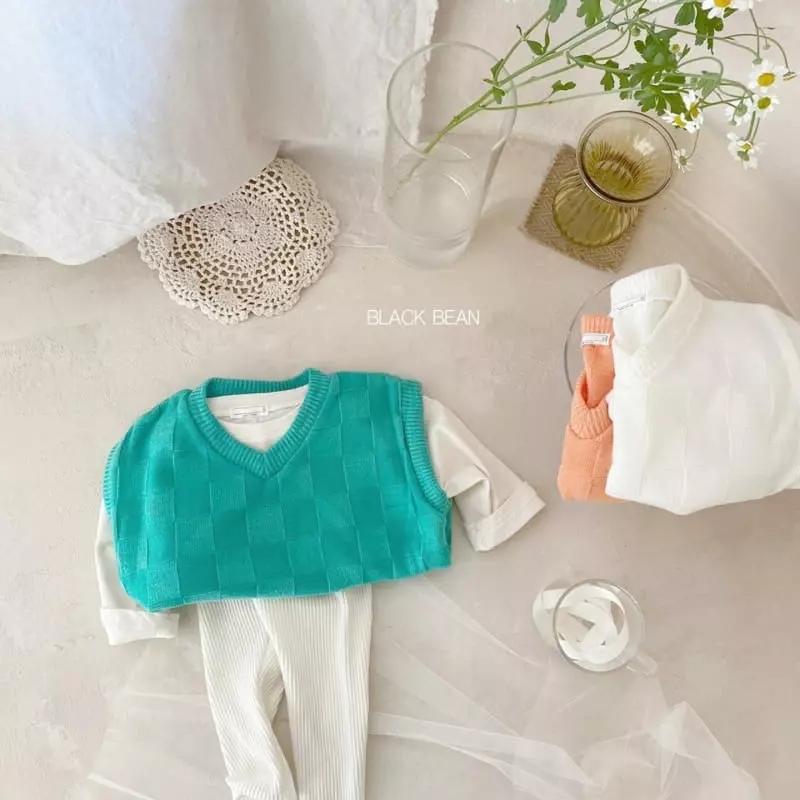 Black Bean - Korean Baby Fashion - #babywear - Bebe Chess Vest