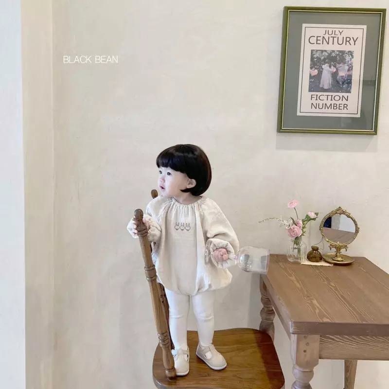 Black Bean - Korean Baby Fashion - #babywear - Rabbit Bodysuit - 2