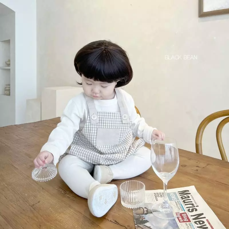 Black Bean - Korean Baby Fashion - #babywear - Pie Dungarees Top Bottom Set