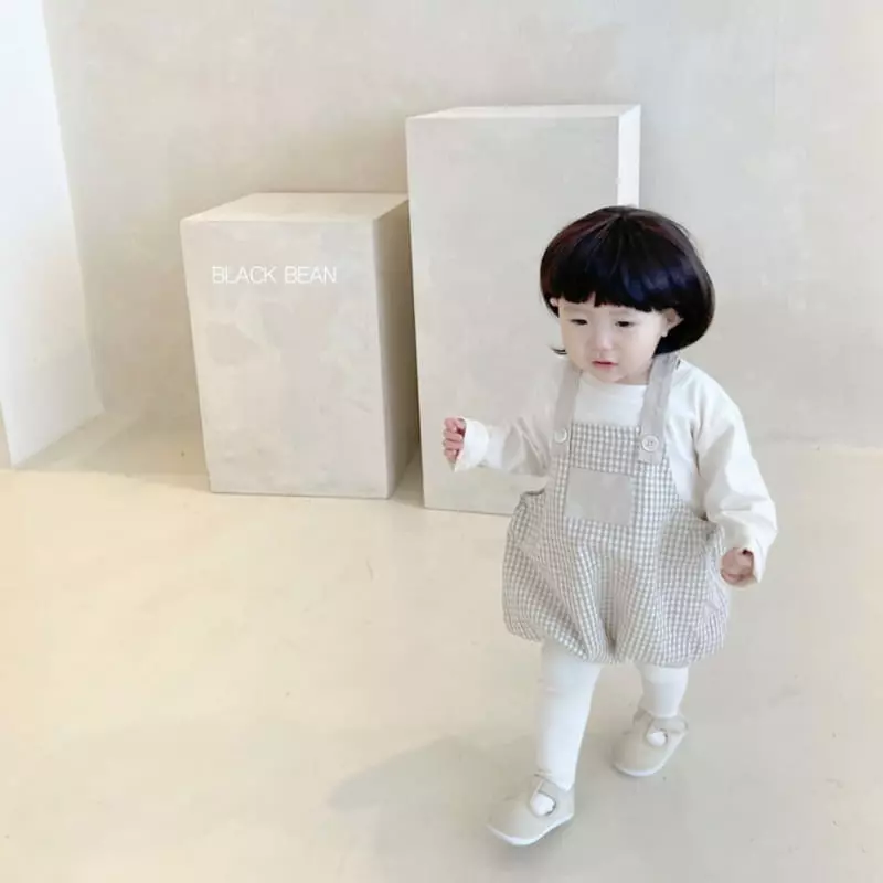Black Bean - Korean Baby Fashion - #onlinebabyboutique - Pie Dungarees Top Bottom Set - 2