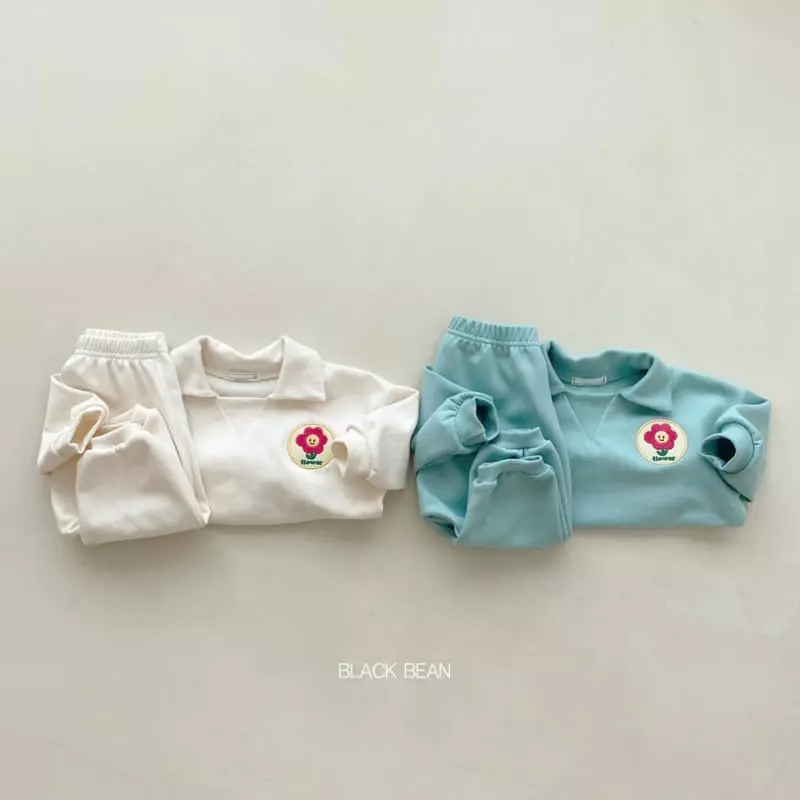 Black Bean - Korean Baby Fashion - #onlinebabyshop - Bebe Blooming Top Bottom SEt - 6