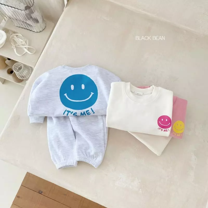 Black Bean - Korean Baby Fashion - #onlinebabyshop - It's Me Bebe Top Bottom Set