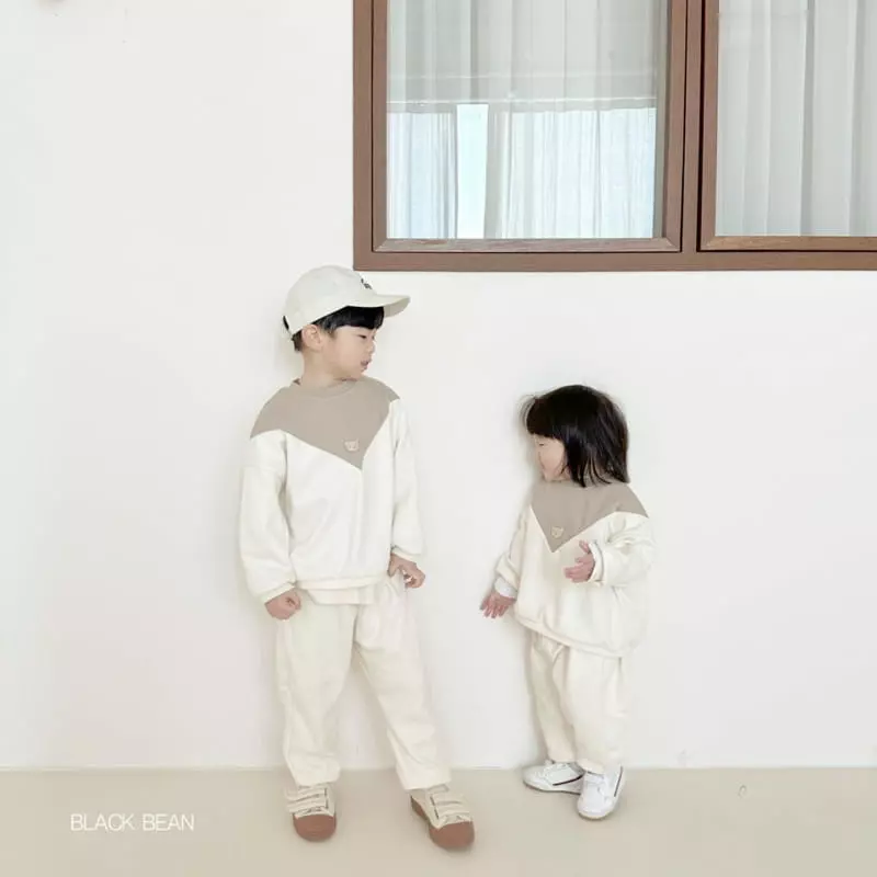 Black Bean - Korean Children Fashion - #childofig - Color Bear Top Bottom Set - 7