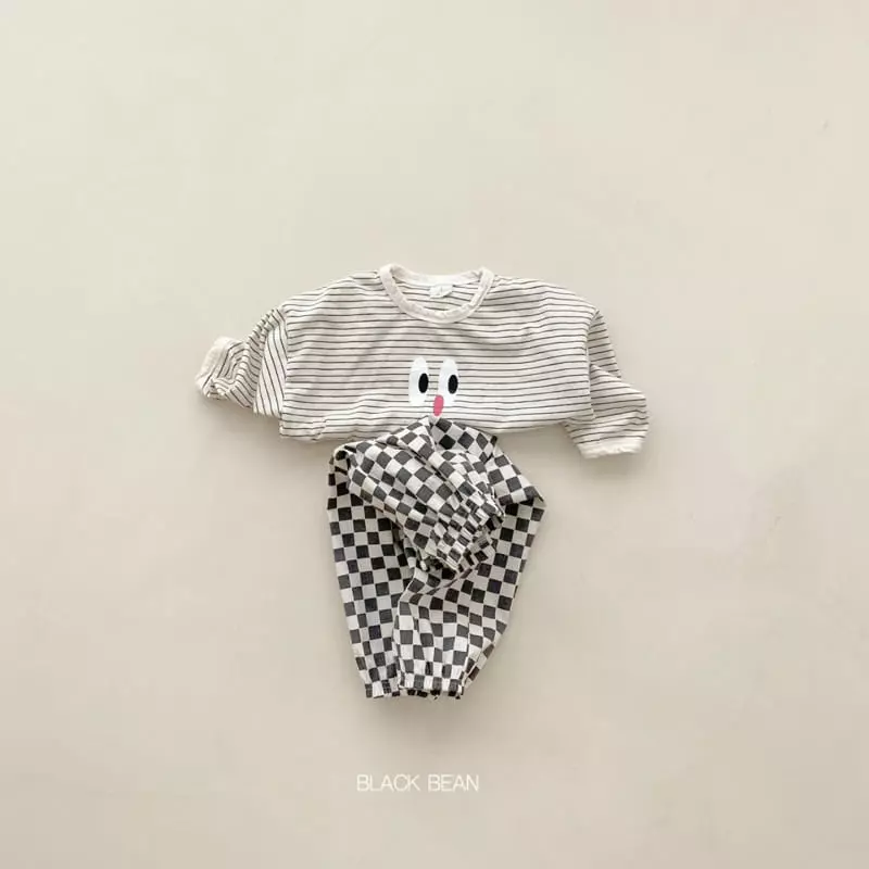 Black Bean - Korean Children Fashion - #childofig - Greemy Piping Tee - 2