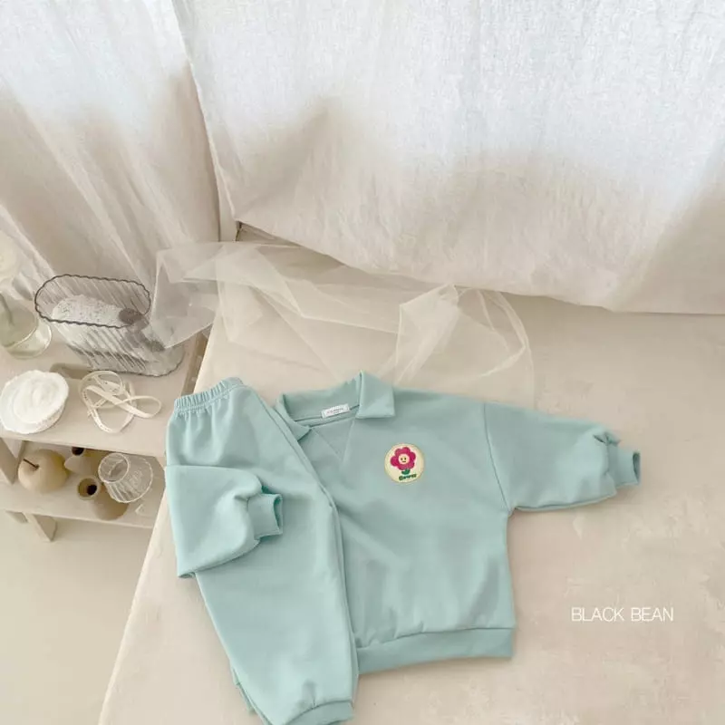 Black Bean - Korean Children Fashion - #designkidswear - Blooming Top Bottom Set - 6