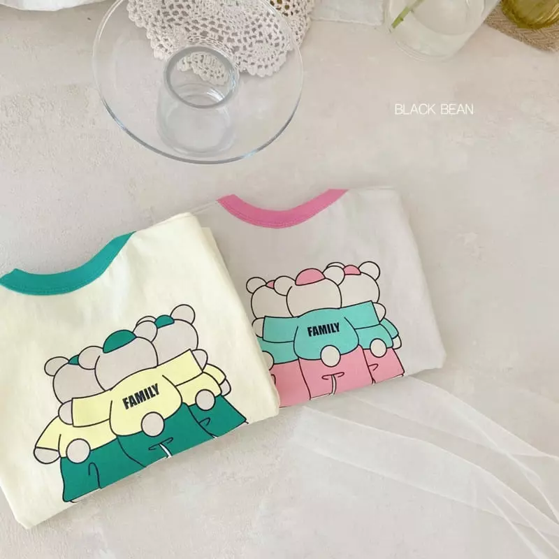 Black Bean - Korean Children Fashion - #designkidswear - Family Tee - 3