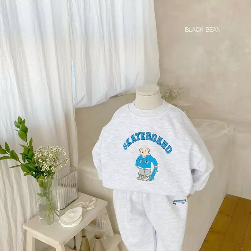 Black Bean - Korean Children Fashion - #discoveringself - Board Top Bottom Set - 2