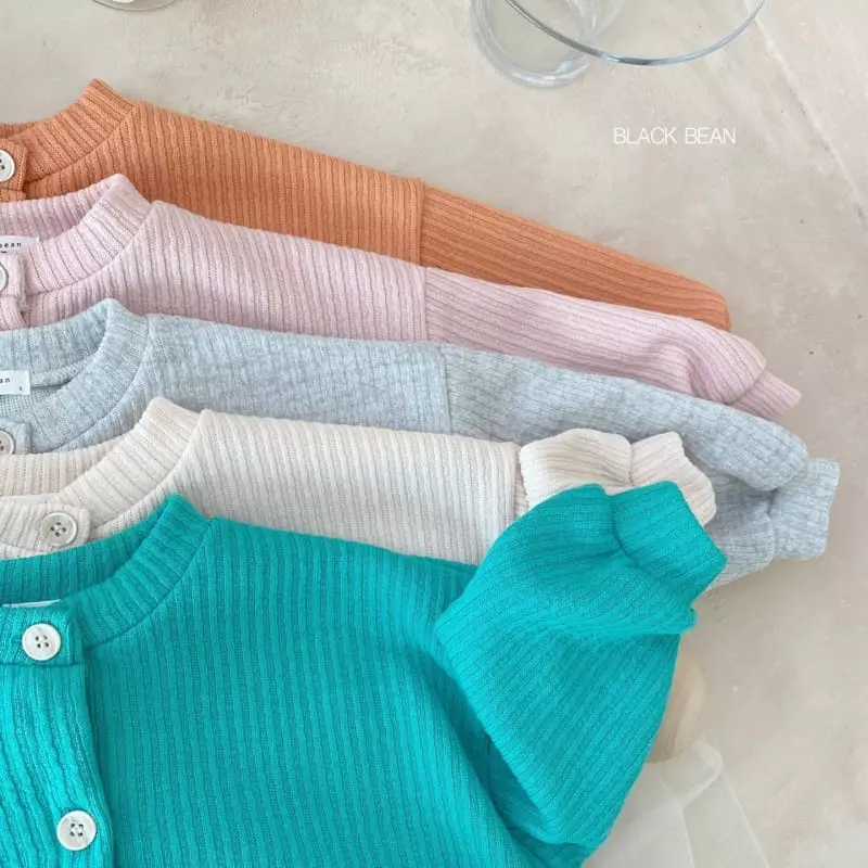 Black Bean - Korean Children Fashion - #fashionkids - Rib Cardigan - 2