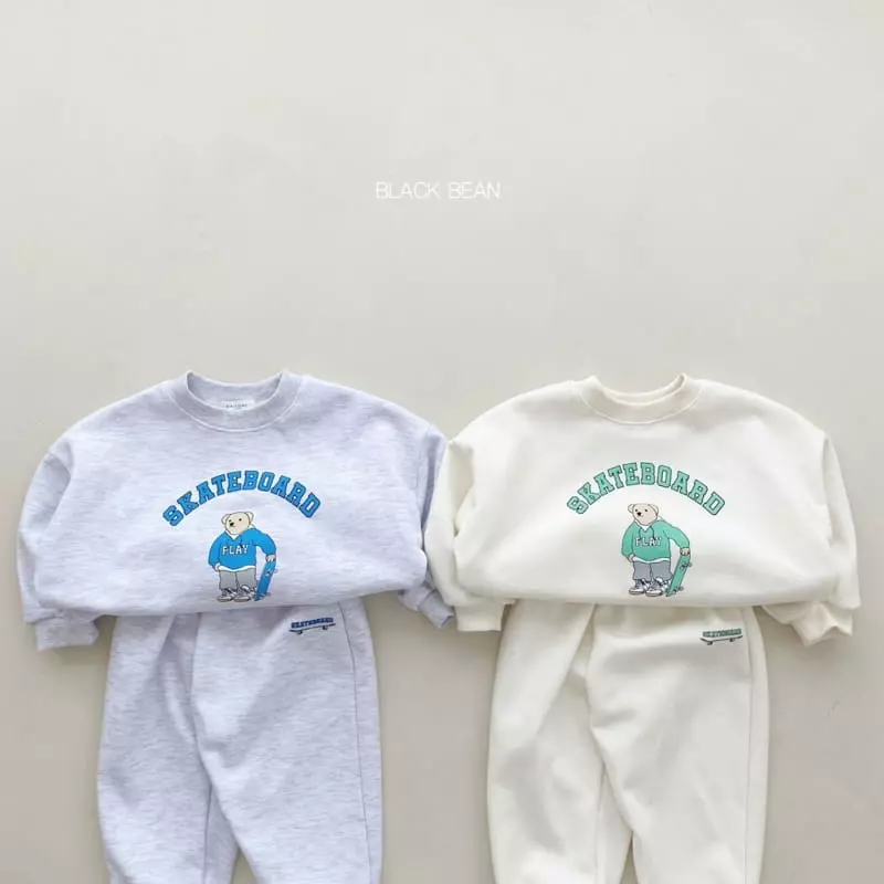 Black Bean - Korean Children Fashion - #fashionkids - Board Top Bottom Set - 3