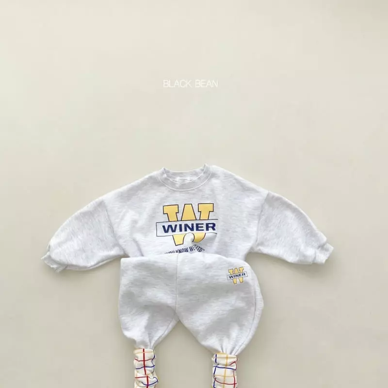 Black Bean - Korean Children Fashion - #littlefashionista - Dubble U Top Bottom Set - 3