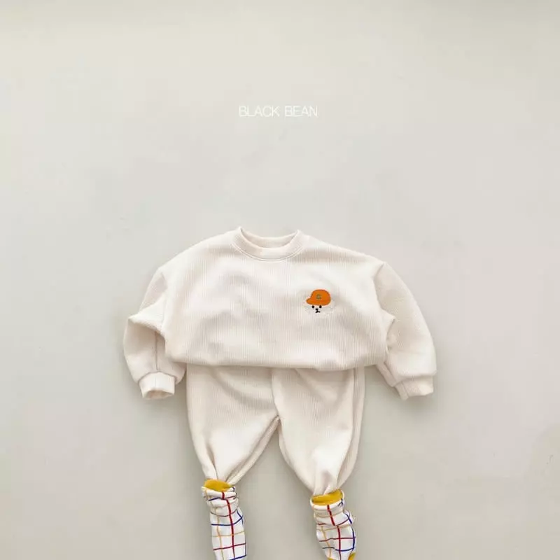 Black Bean - Korean Children Fashion - #todddlerfashion - Real Top Bottom Set - 3