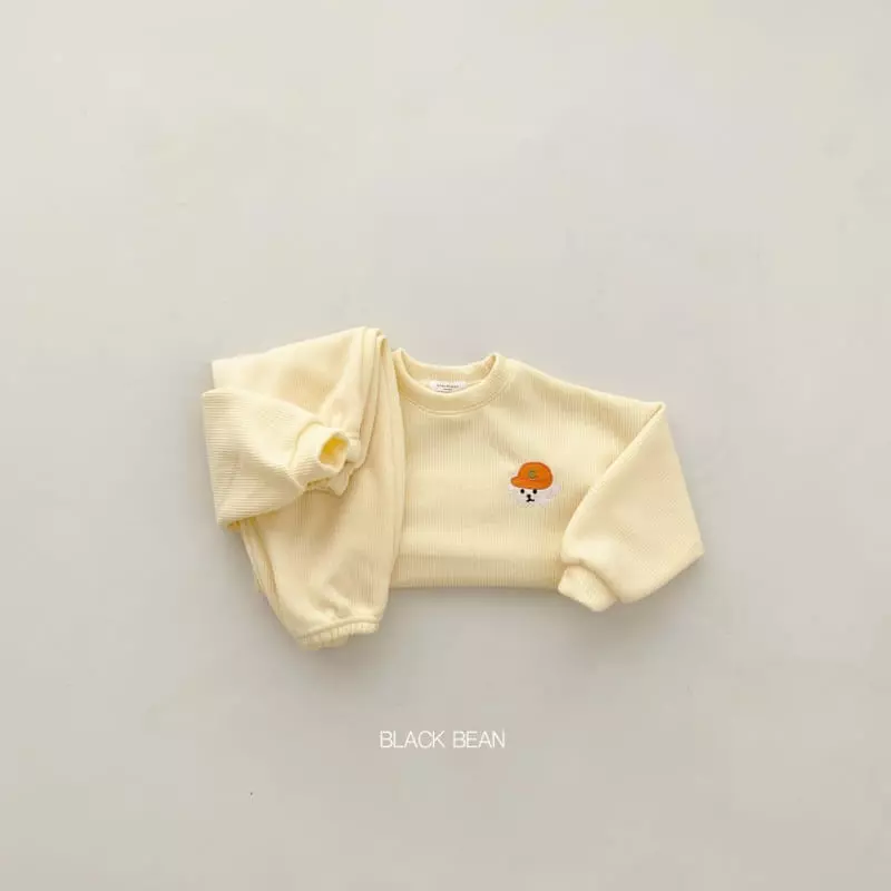 Black Bean - Korean Children Fashion - #todddlerfashion - Real Top Bottom Set - 4