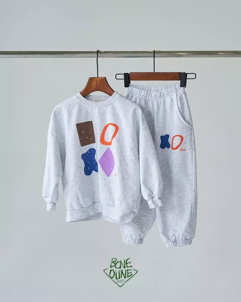 Boneoune - Korean Children Fashion - #Kfashion4kids - Draw Top Bottom Set - 4